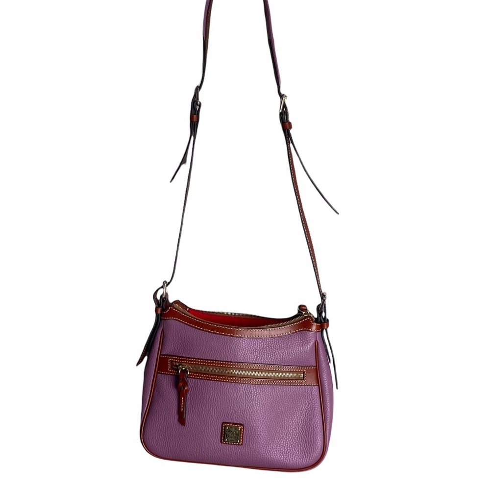 DOONEY & BOURKE pebble piper leather Presley crossbody purse dark mauve